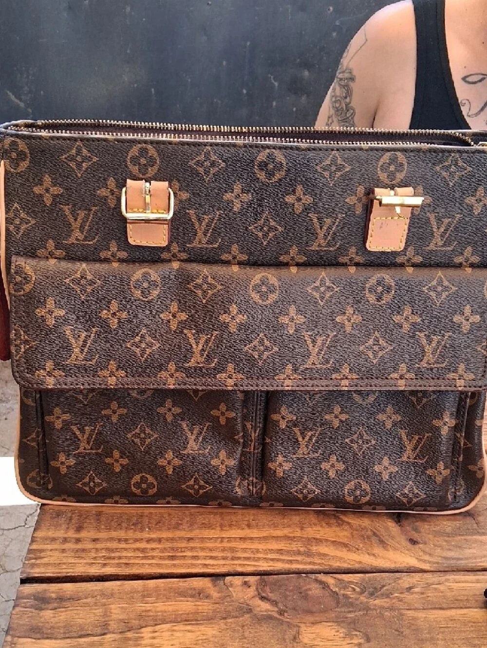 Louis Vuitton Monogram Canvas Brown & Tan Men's Briefcase